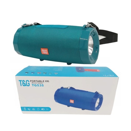 T&G Portable Wireless Speaker TG-535 with Super Flashlight Green